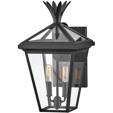 Elstead Palma Lanterne murale extérieure moyenne 2 lumières noire IP44