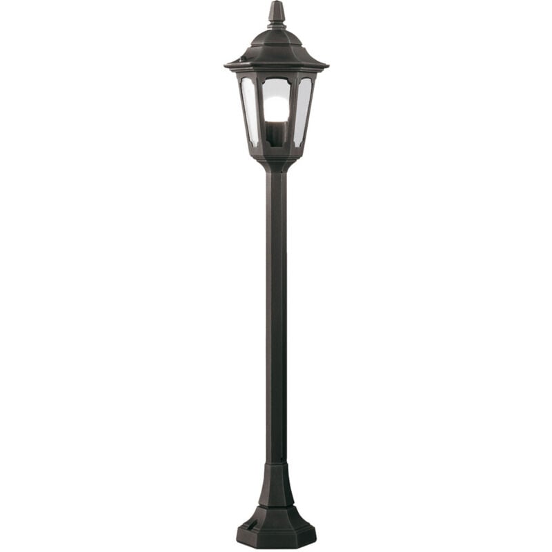 Parish - Lampada a colonna da esterno 1 luce Nera IP44, attacco E27 - Elstead
