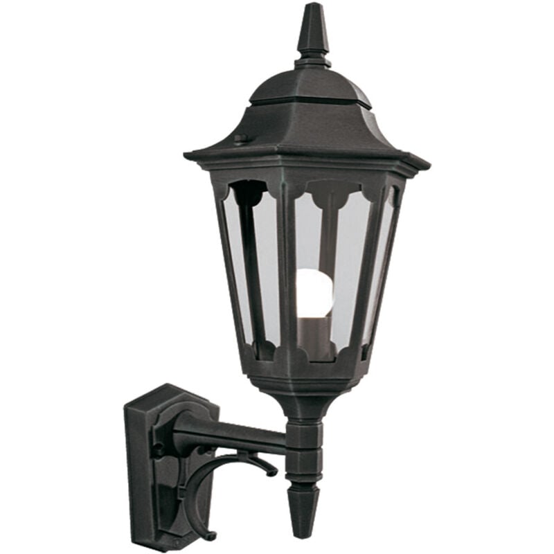 Parish - Lanterna da parete per esterni 1 luce con luce nera IP44, attacco E27 - Elstead