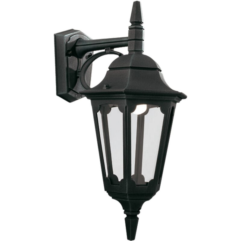 Elstead Parish - Lanterna da parete per esterni 1 luce con luce nera IP44, attacco E27