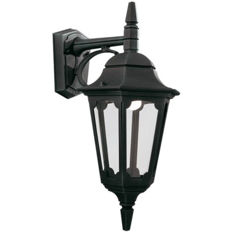Elstead Parish - Lanterna da parete per esterni 1 luce con luce nera IP44, attacco E27