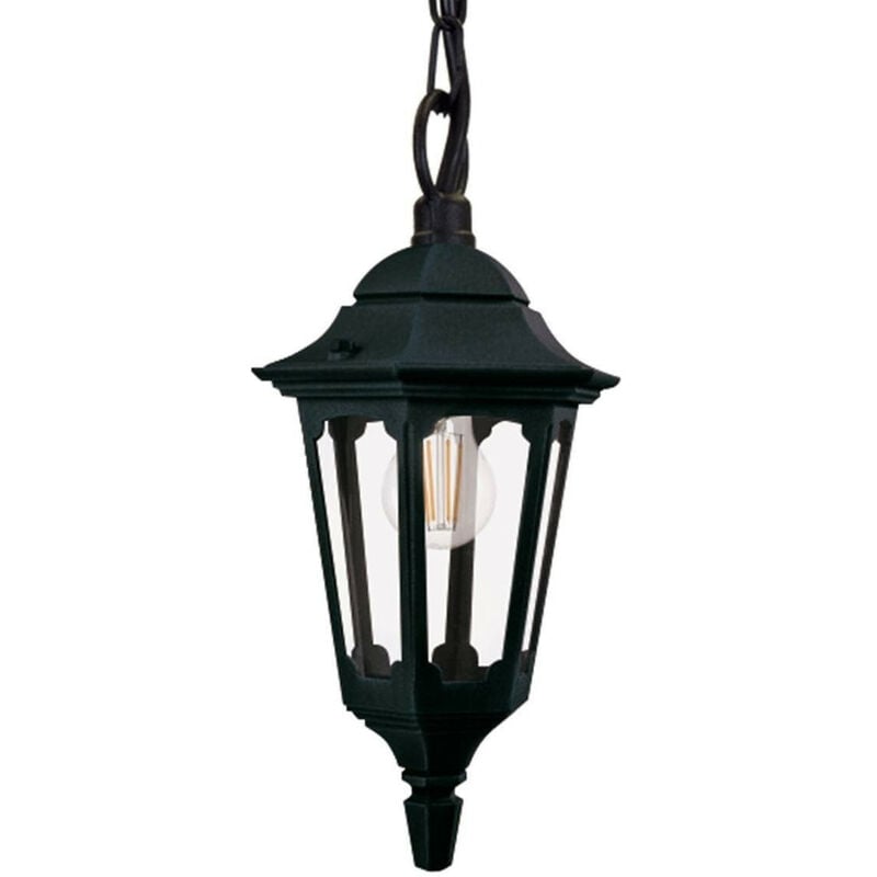 Elstead - Parish Outdoor Pendant Ceiling Light, Black IP44