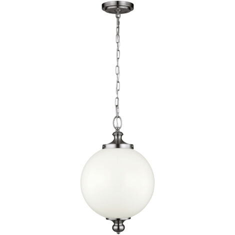 Elstead Parkman - 1 Light Large Globe Deckenanhänger aus poliertem Nickel, E27