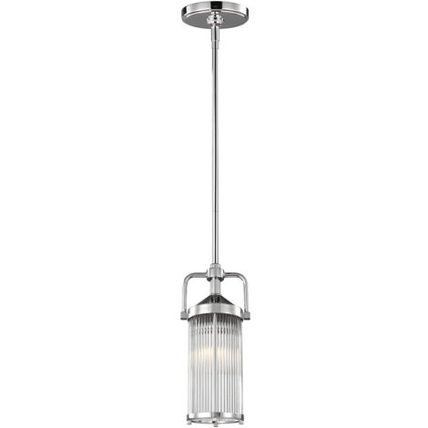 Elstead Paulson - 1 Licht Mini Deckenpendelleuchte Chrom IP44, G9