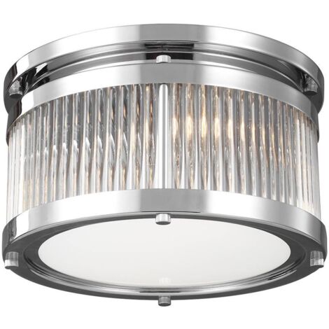 Elstead Paulson - 3 Licht Badezimmer Unterputz Deckenleuchte Chrom IP44, G9
