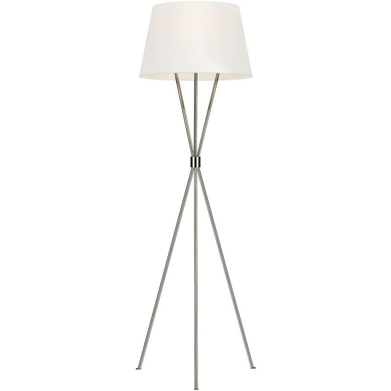Elstead Lighting - Elstead Penny 1 Light Floor Lamp, Polished Nickel, E27