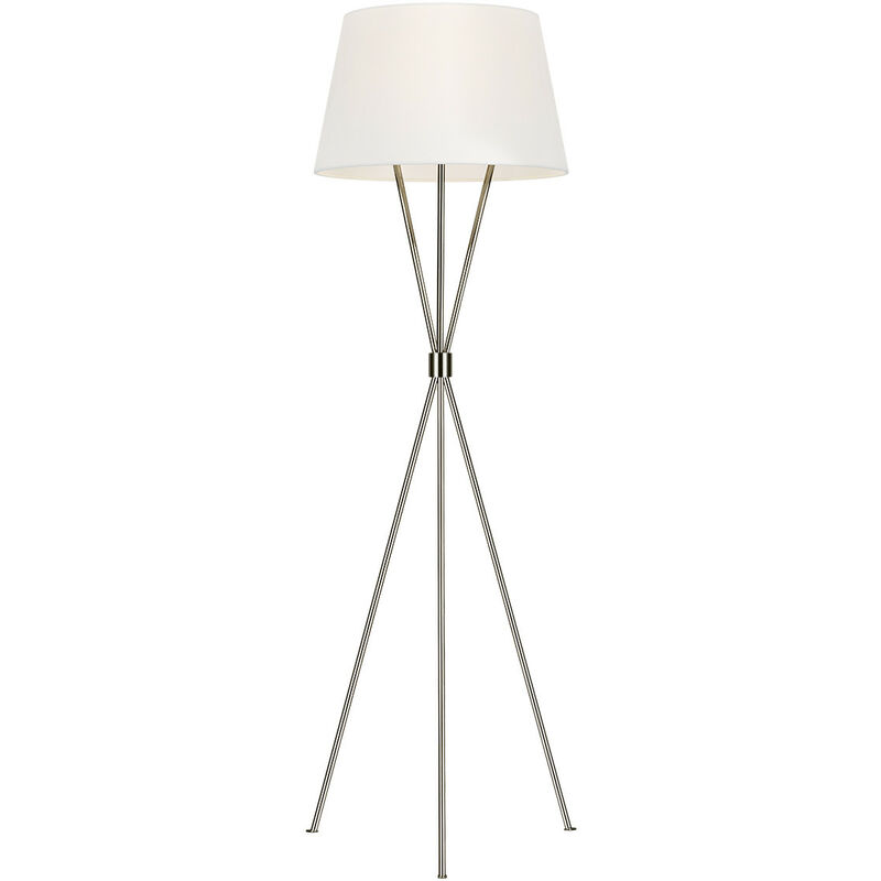 Elstead - Penny 1 Light Floor Lamp, Polished Nickel, E27