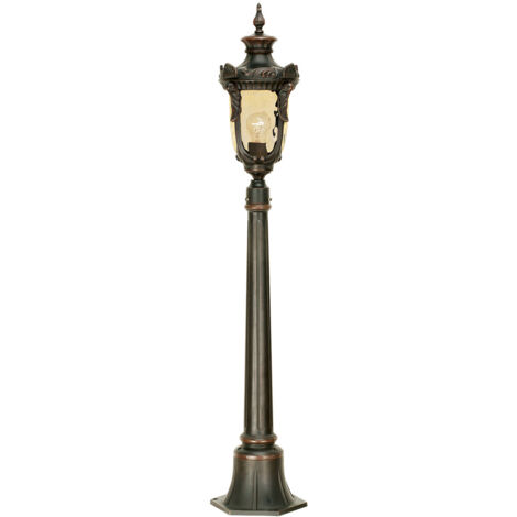 Elstead Philadelphia - Lampioncino Paletto da Esterno Medio 1 Luce Bronzo Antico IP44, E27