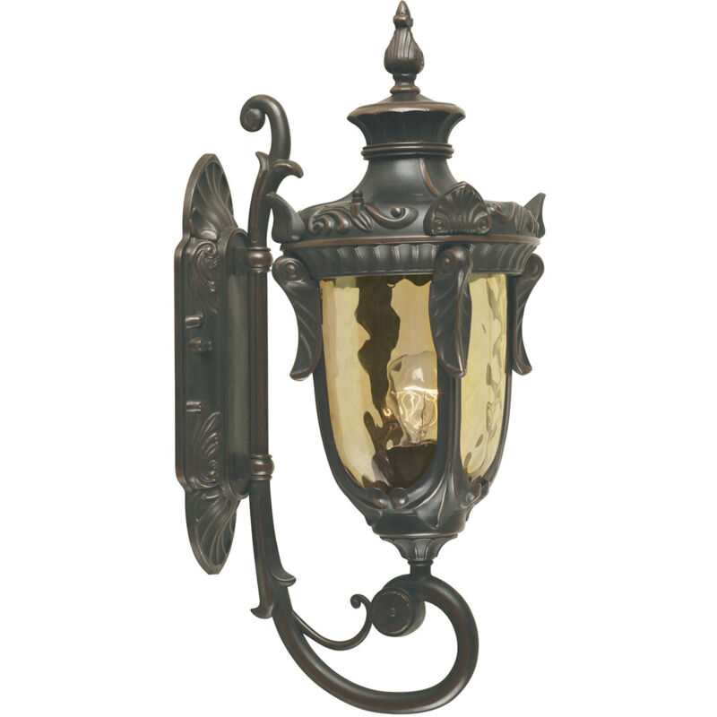 Philadelphia - Lanterna da Parete 1 Luce da Esterno Medio Bronzo Antico IP44, E27 - Elstead