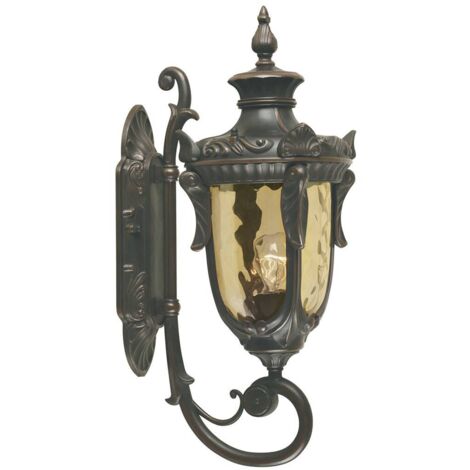 Elstead Philadelphia - Lanterna da Parete 1 Luce da Esterno Medio Bronzo Antico IP44, E27