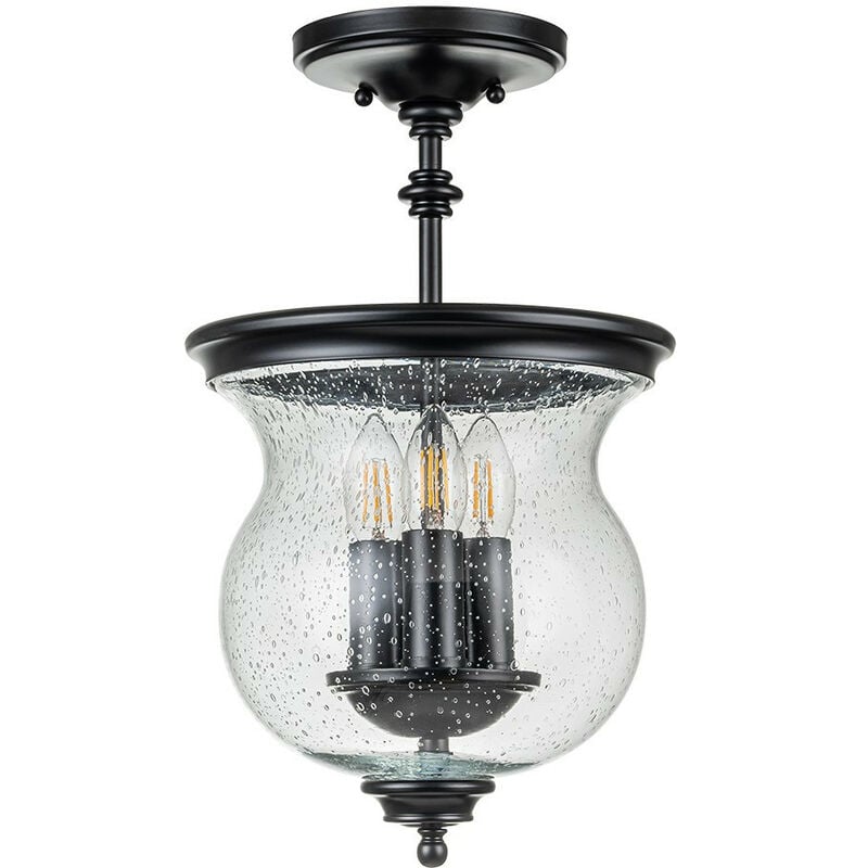 Feiss - Elstead Pickering Lane 3 Light Lanterns Pendant Ceiling Light, Black