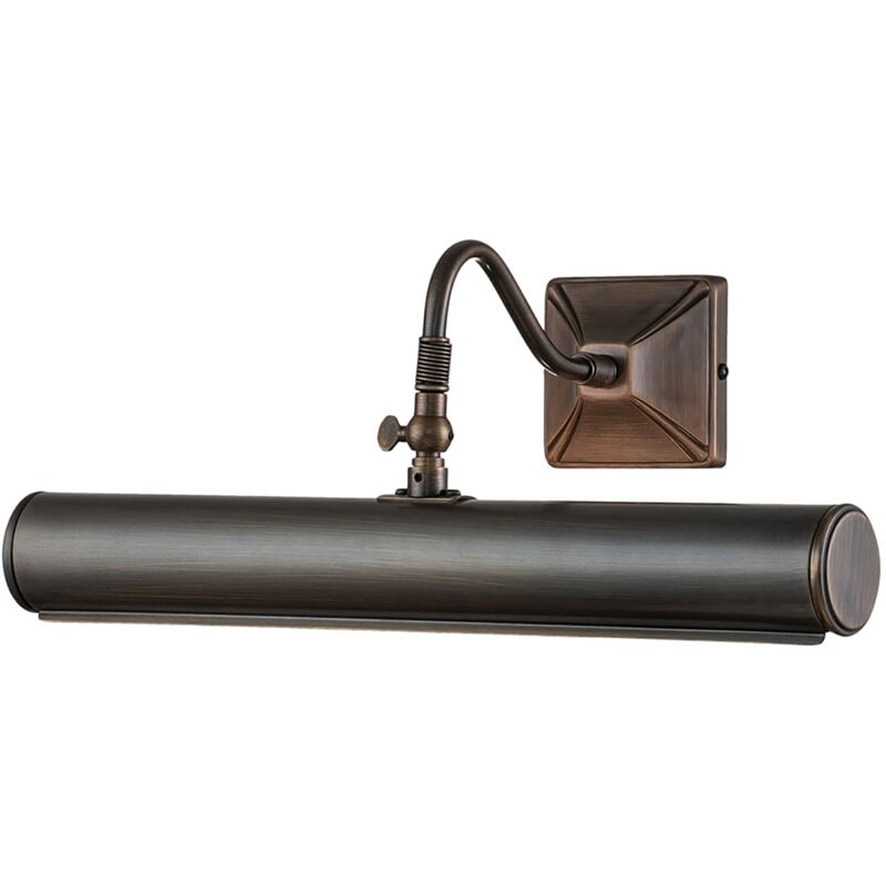Applique Classica Picture Light Acciaio Bronzo Scuro 2 Luci E14