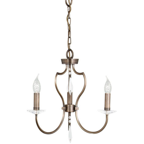 Elstead Pimlico - Kronleuchter 3 Light Dark Bronze Finish, E14