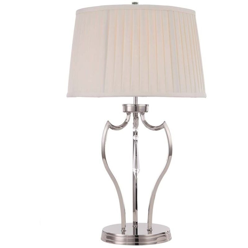 Lampada da tavolo lampada laterale lampada soggiorno ottone cristalli nickel h 60 cm