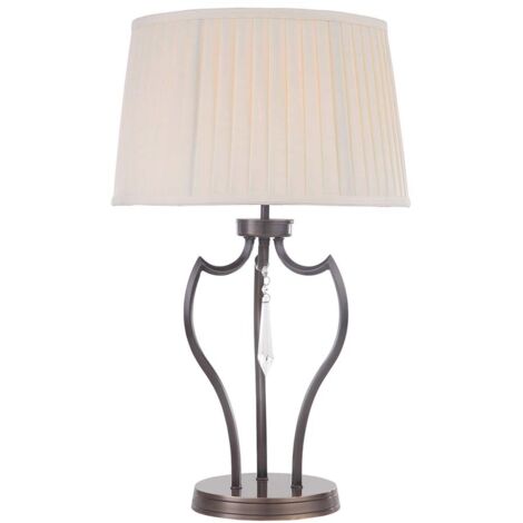 Elstead Pimlico - Lampada da tavolo a 1 luce Bronzo scuro, E27