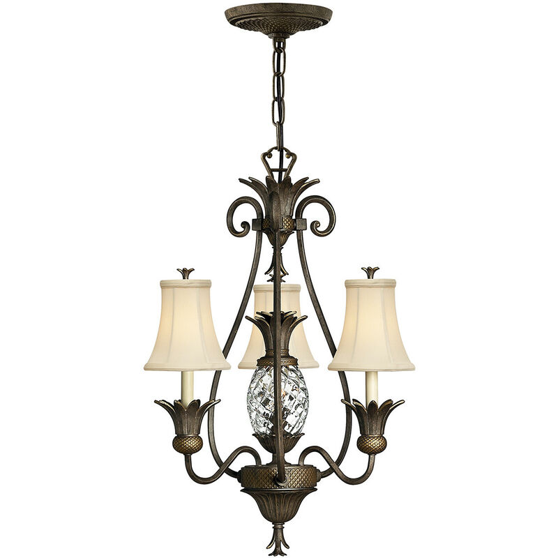 Image of Plantation - Lampadario Multi Braccio 3 Luci Finitura Bronzo Perla, E14 - Elstead