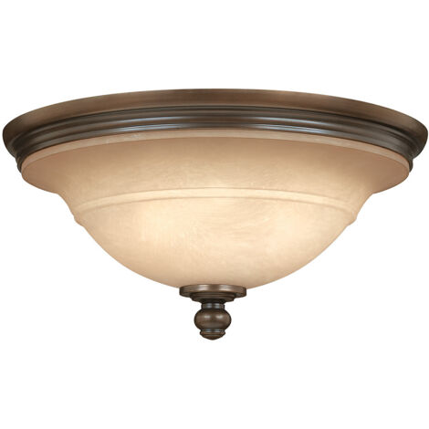 Elstead Plymouth - 3 Light Semi Flush Deckenleuchte Olde Bronze, E27