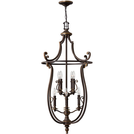 Elstead Plymouth - Lampada a sospensione a 8 luci Bronzo antico, E14