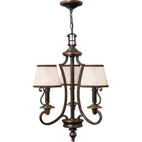 Elstead Plymouth - Multi Arm Kronleuchter 3 Light Olde Bronze Finish, E14