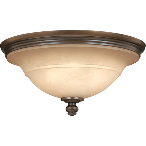 Elstead Plymouth - Plafoniera Semi Flush 3 Luci Bronzo Antico, attacco E27