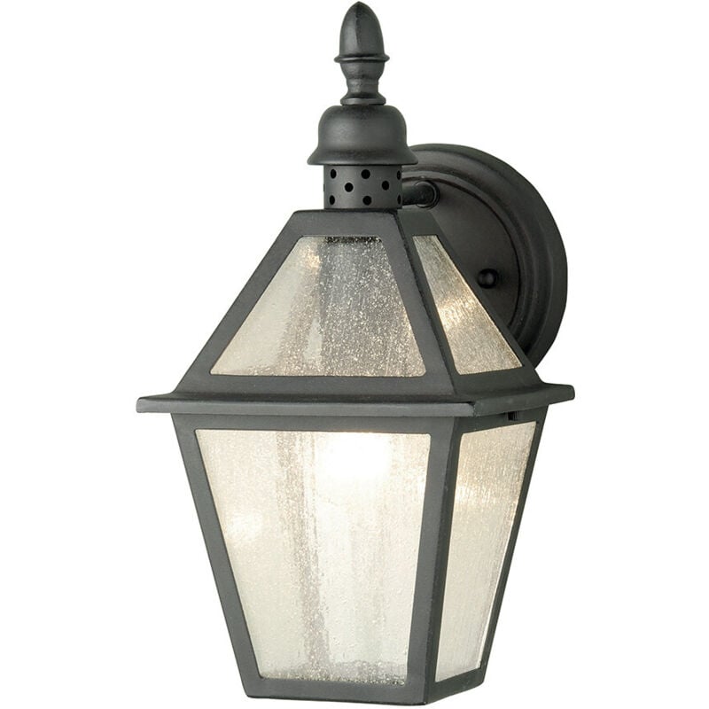 Polruan - Lanterna da parete per esterni 1 luce con luce nera IP44, attacco E27 - Elstead