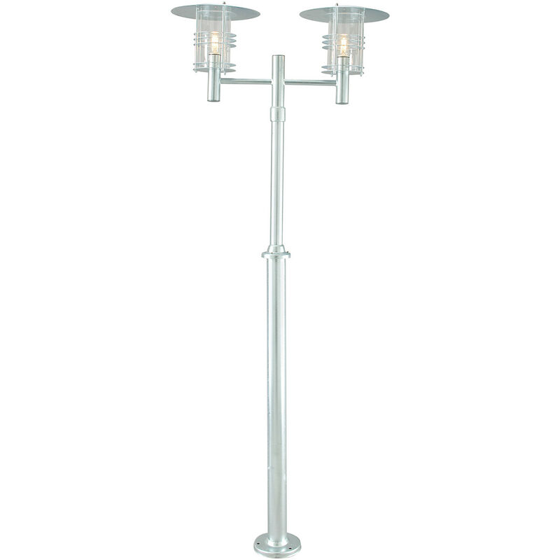 

Poste de luz doble para exterior galvanizado, E27 - Elstead