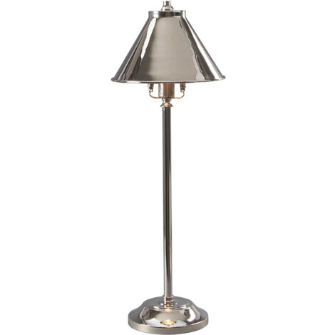 Elstead Provence - Lampe de table à 1 lumière, nickel poli, E14