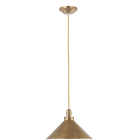 Elstead Provence - Sospensione a soffitto a 1 luce a cupola in ottone invecchiato, attacco E27