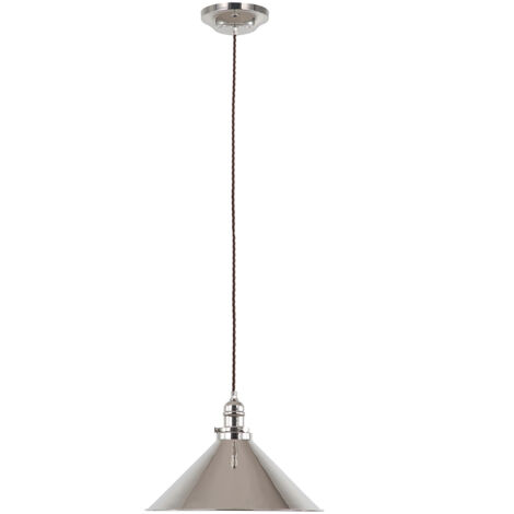 Elstead Provence - Sospensione a soffitto a cupola a 1 luce Nichel lucido, E27