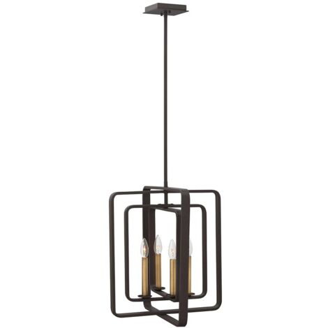 Elstead Quentin - Lustre suspendu à 4 ampoules au plafond, bronze, E14