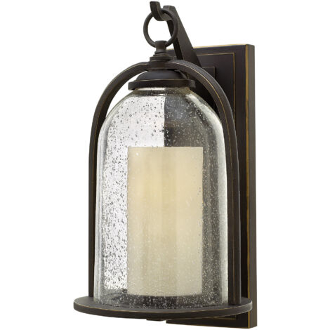 Elstead Quincy - Lanterne murale extérieure à 1 lumière, bronze huilé, IP44, E27