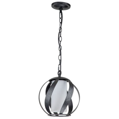 Elstead Quoizel Blacksmith Plafoniera a Sospensione Sferica Old Black, IP44