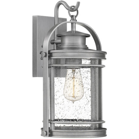 Elstead Quoizel Booker Lanterne Murale d'Extérieur Industrielle en Aluminium, IP44