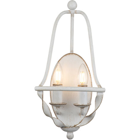 Elstead Quoizel Bradbury Lampada da parete Candela Bianco Antico