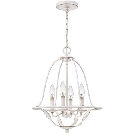 Elstead Quoizel Bradbury Lampadario multi braccio bianco antico