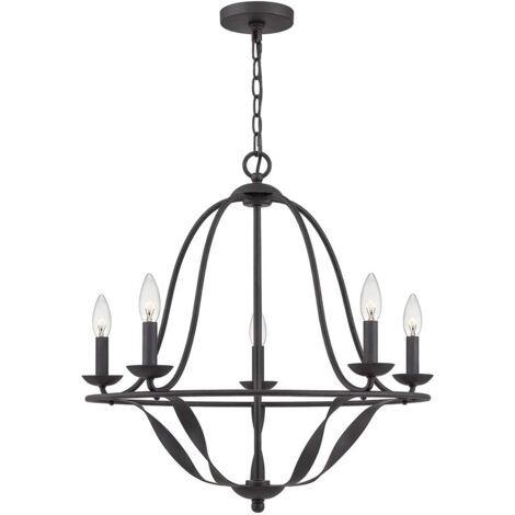 Elstead Quoizel Bradbury Lampadario multibraccio frassino grigio