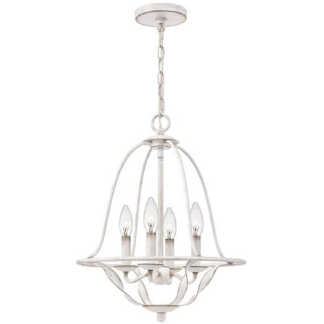 Elstead Quoizel Bradbury Lustre à plusieurs bras blanc antique