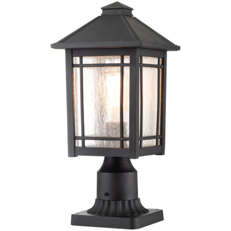 Elstead Quoizel Cedar Borne d'éclairage extérieure noire, IP44