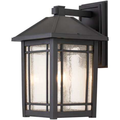Elstead Quoizel Cedar Lanterne murale d'extérieur noire, IP44