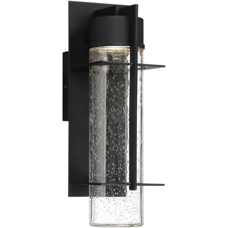 Elstead Quoizel Eames Integrierte LED-Außenwandleuchte Modern Earth Black, 3000K, IP44