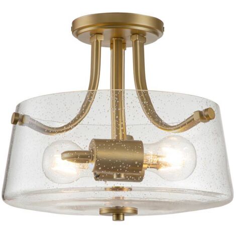 Elstead Quoizel Hollister Plafonnier semi-encastré Bowl laiton brossé