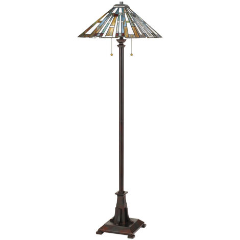 Elstead Quoizel Maybeck Tiffany Stehlampe Valiant Bronze