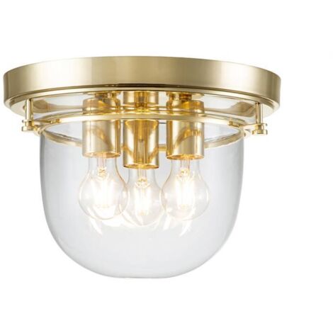 Elstead Quoizel Whistling Lampada da soffitto semi-incasso Bowl Ottone lucido, IP44
