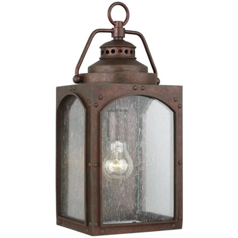 Elstead Randhurst Lanterna da esterno 1 luce media da parete, ossido di rame, IP44, E27