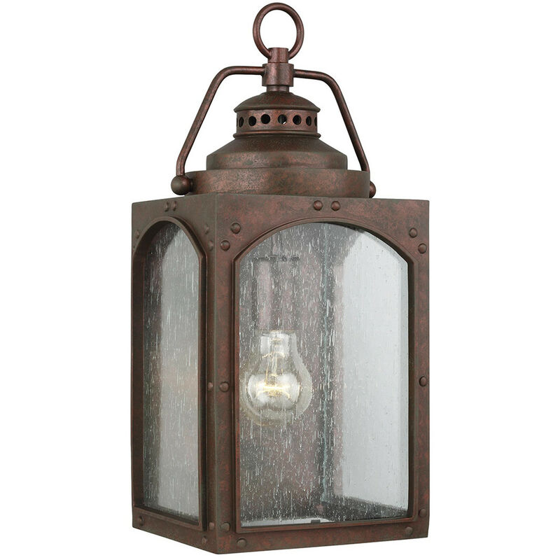 Elstead Randhurst Outdoor 1 Light Medium Wall Lantern, Copper Oxide, IP44, E27