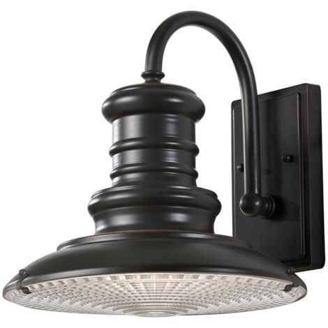 Elstead Redding Station - Lanterna da Parete 1 Luce Cupola Media per Esterno Restauro Bronzo IP44, E27