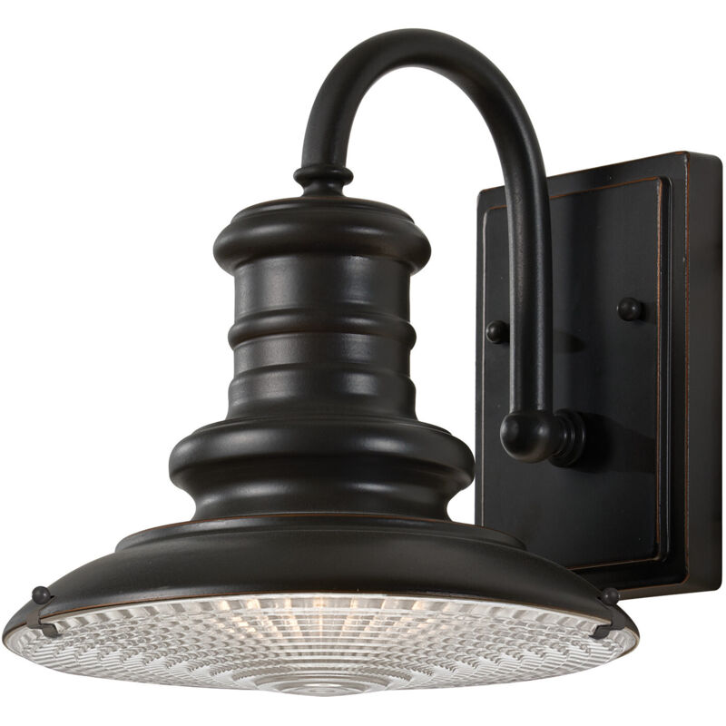 Redding Station - Lanterna da Parete 1 Luce Cupola Piccola da Esterno Restauro Bronzo IP44, E27 - Elstead