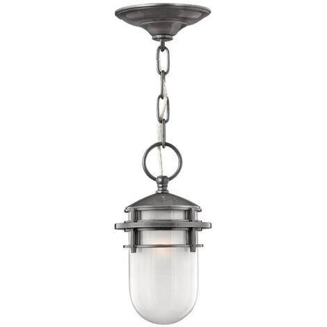 Elstead Reef - Lanterne de plafond extérieur à 1 lumière, hématite, E27