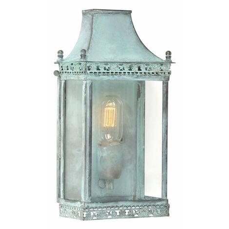 Elstead Regents Park - Lanterna da parete 1 luce per esterno Light Verdigris IP44, E27
