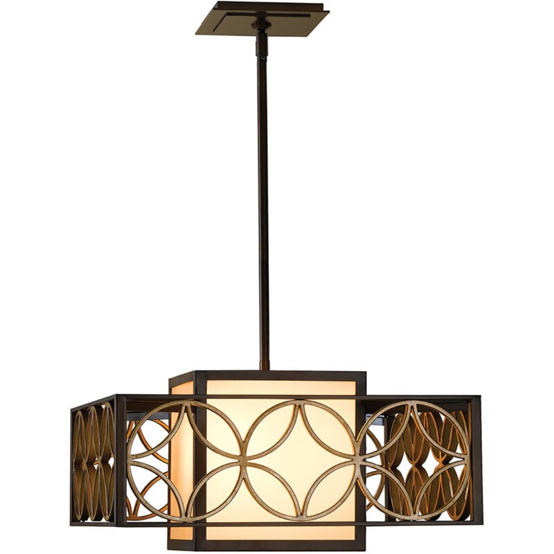 Sospensione Contemporanea Remy In Metallo Bronzo Antico Oro 1 Luce E27